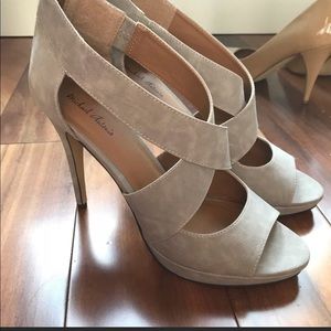 Gray Heeled Sandals